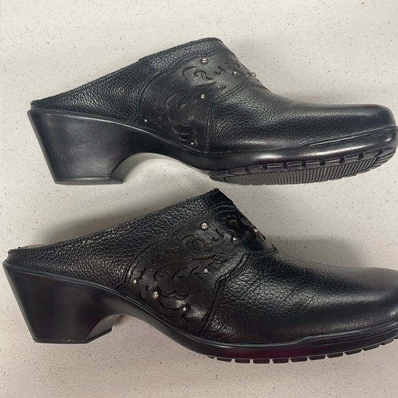 NURTURE BY LAMAZE WOMEN'S BLACK LEATHER MULES SIZE 5.5 - Picture 5 of 12